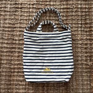 BAGGU Duck Bag – The Surf Club Striped Nautical Style Canvas Tote